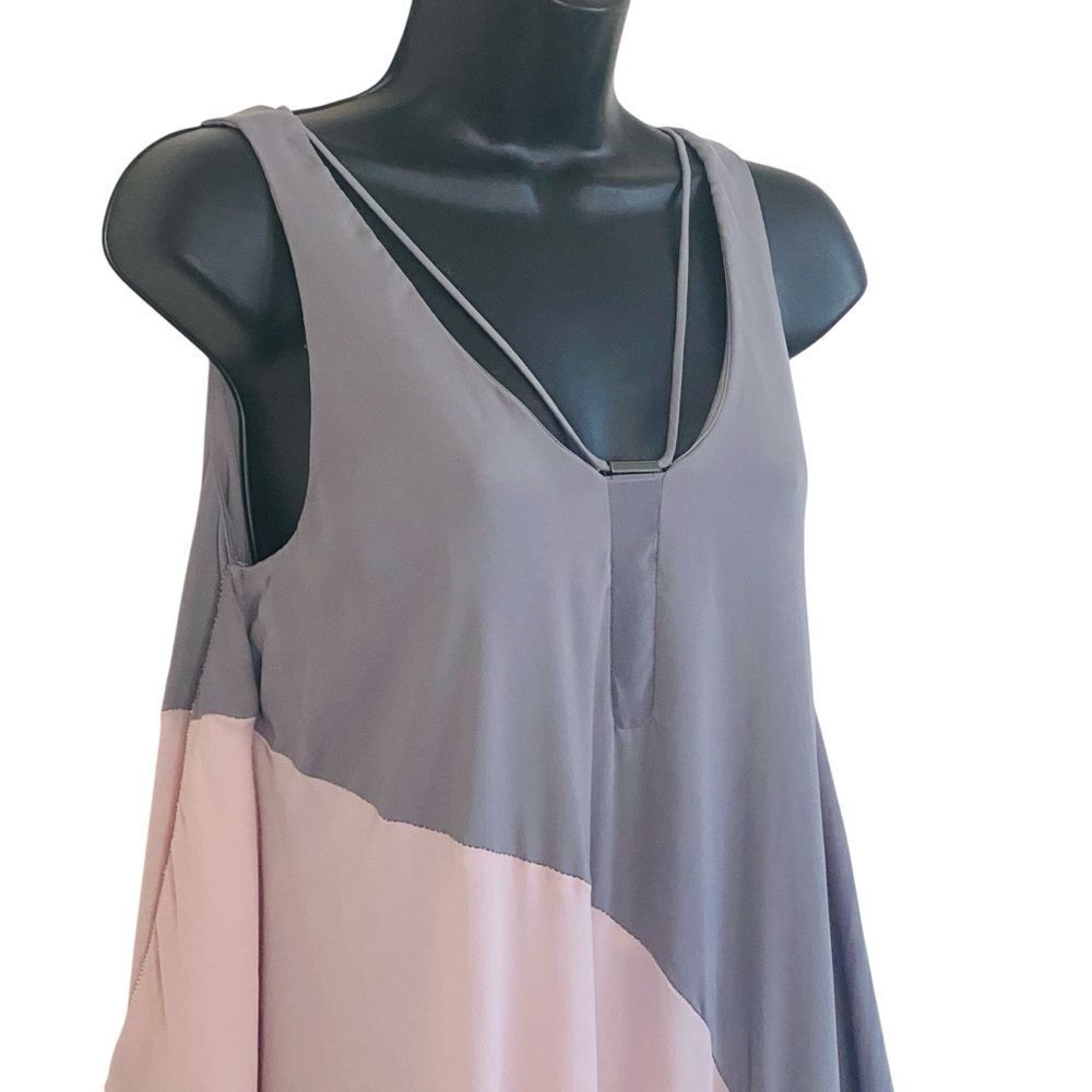 Halston Heritage Resort 2015 Runway Draped Colorblock Maxi Dress Sz XS - Picture 5 of 16